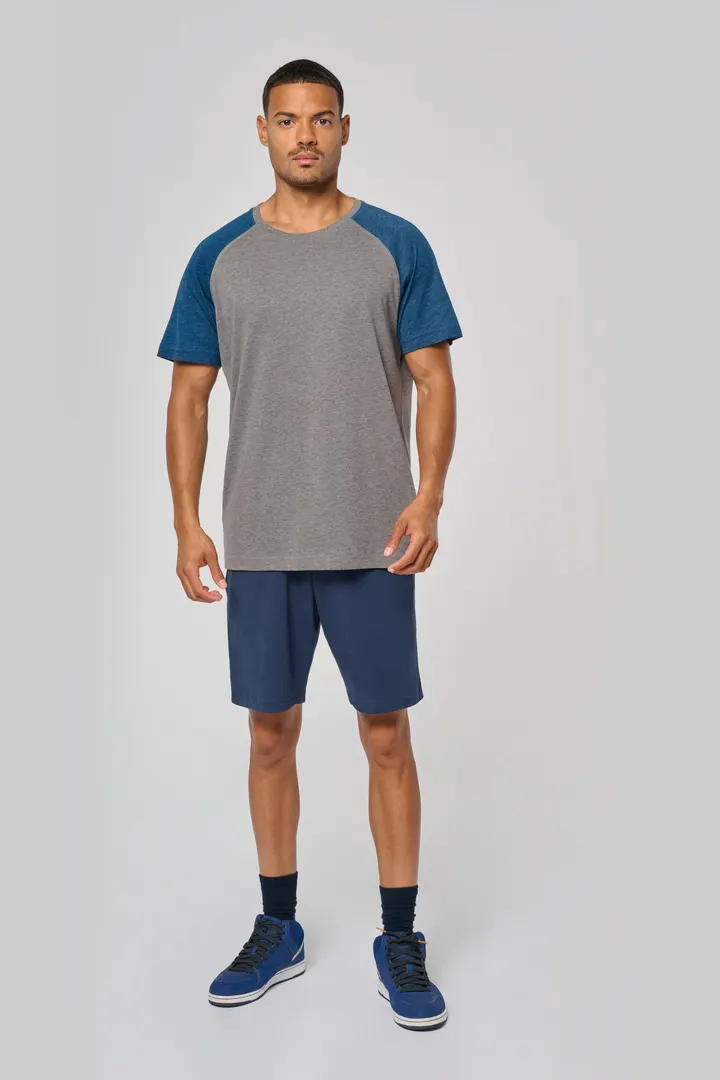 T-shirt triblend bicolore sport manches courtes unisexe 9