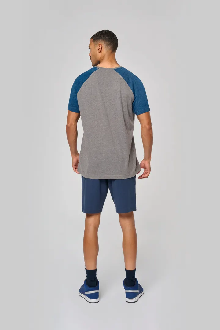 T-shirt triblend bicolore sport manches courtes unisexe 11