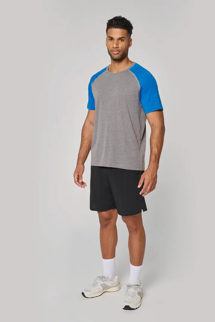 T-shirt triblend bicolore sport manches courtes unisexe 5