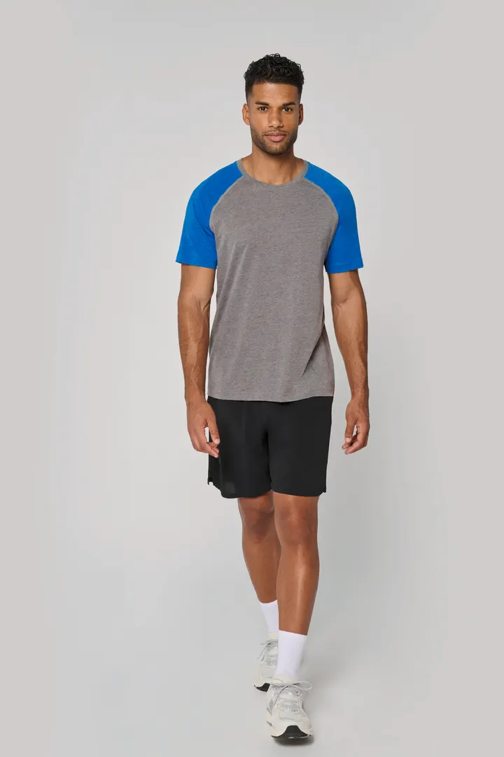 T-shirt triblend bicolore sport manches courtes unisexe 10