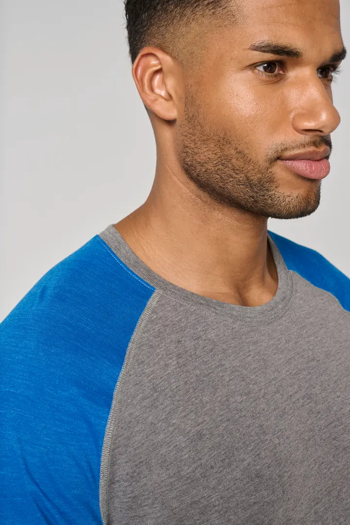 T-shirt triblend bicolore sport manches courtes unisexe 12
