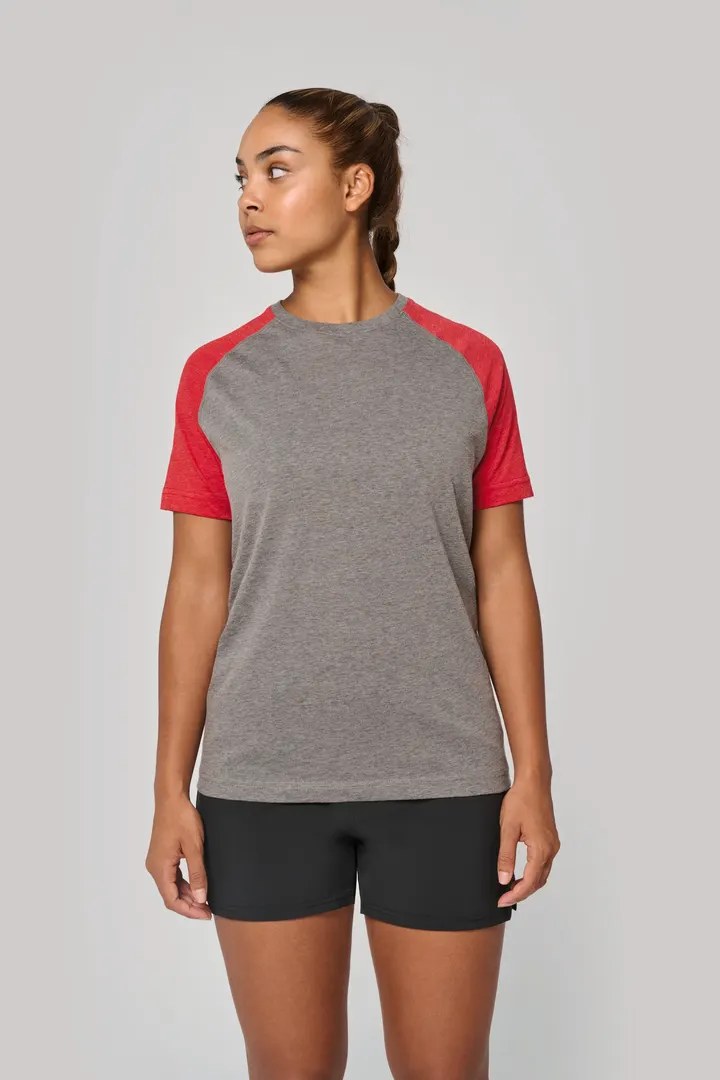 T-shirt triblend bicolore sport manches courtes unisexe 17