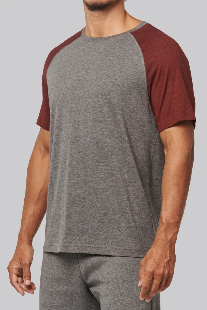 T-shirt triblend bicolore sport manches courtes unisexe 3