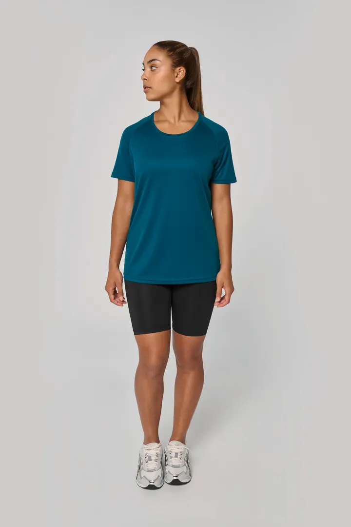 Damen-Sportshirt aus Recyclingmaterial mit Rundhalsausschnitt 17