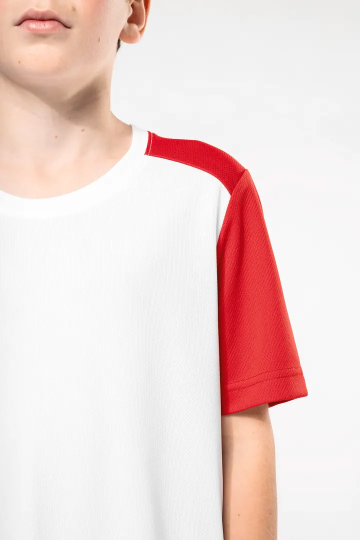 T-shirt de sport écoresponsable bicolore enfant 17
