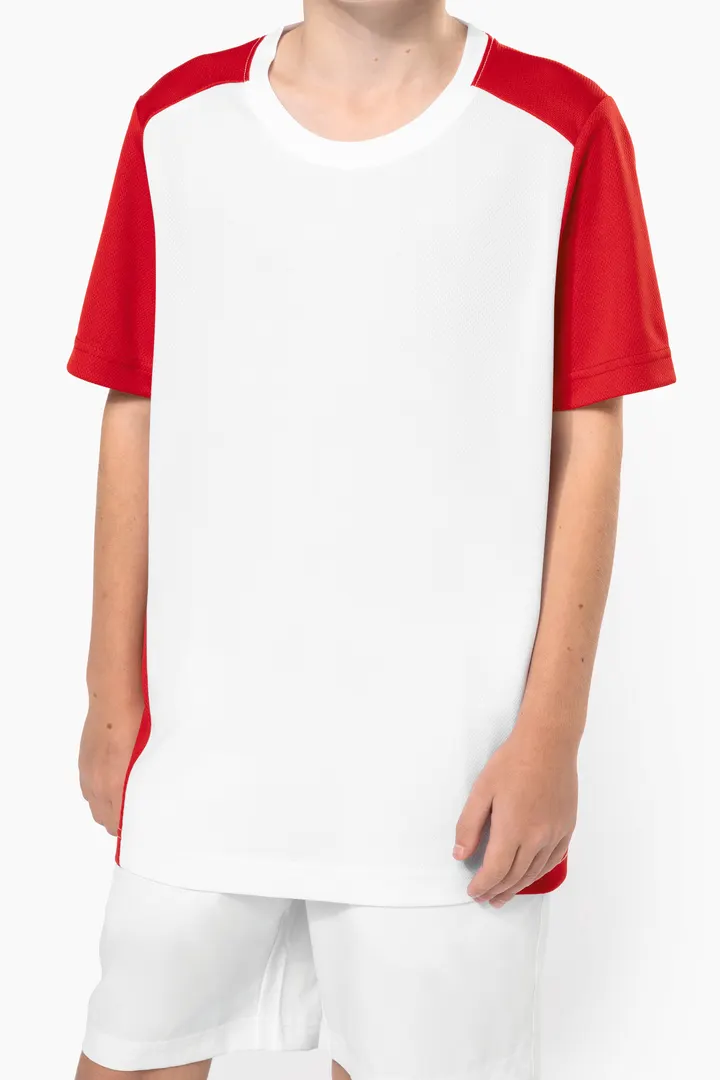 T-shirt de sport écoresponsable bicolore enfant