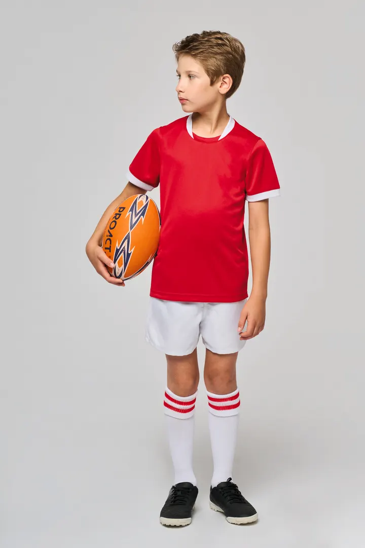 Rugby-Trikot mit kurzen Ärmeln für Kinder 16