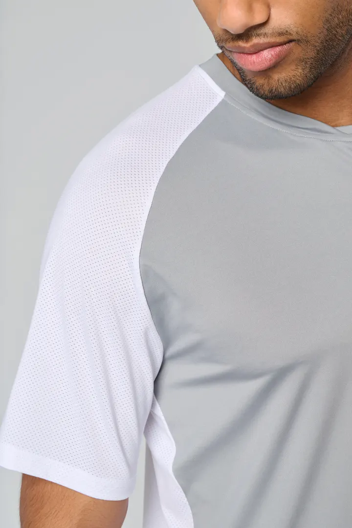 Zweifarbiges Padel Herren-T-Shirt mit Raglanärmeln 2