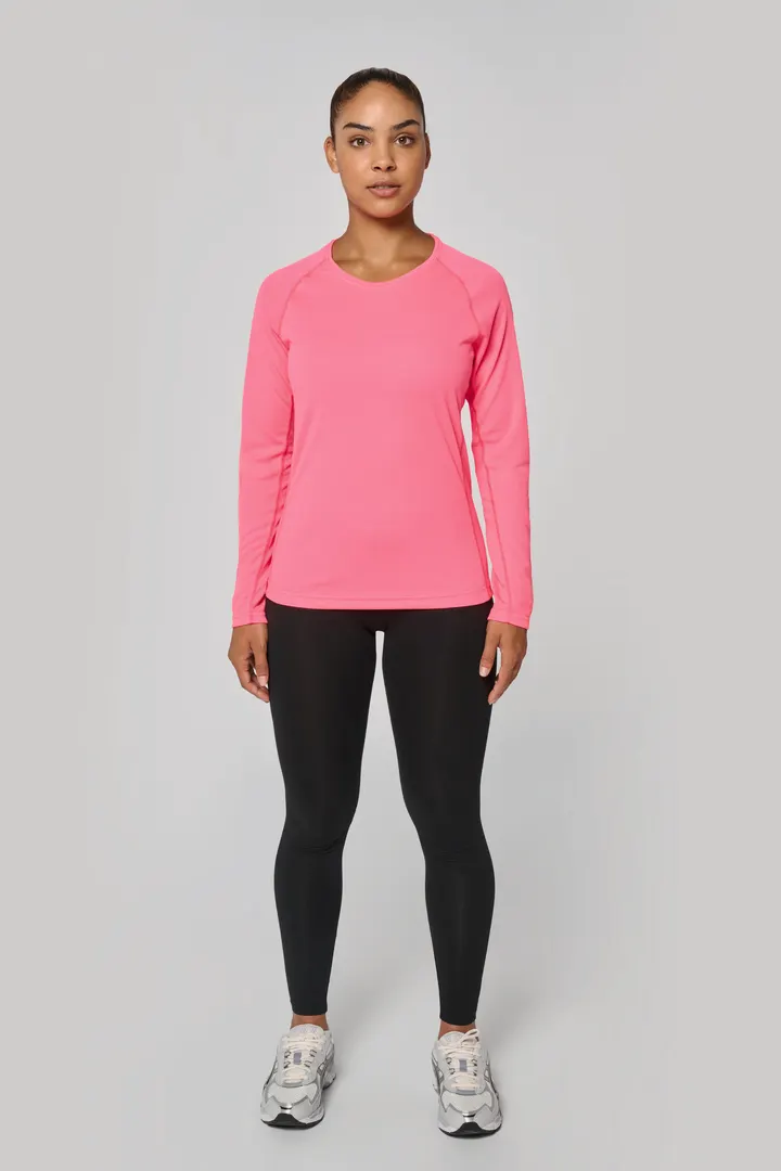 Damen Basic Sport Funktionsshirt Langarm 24