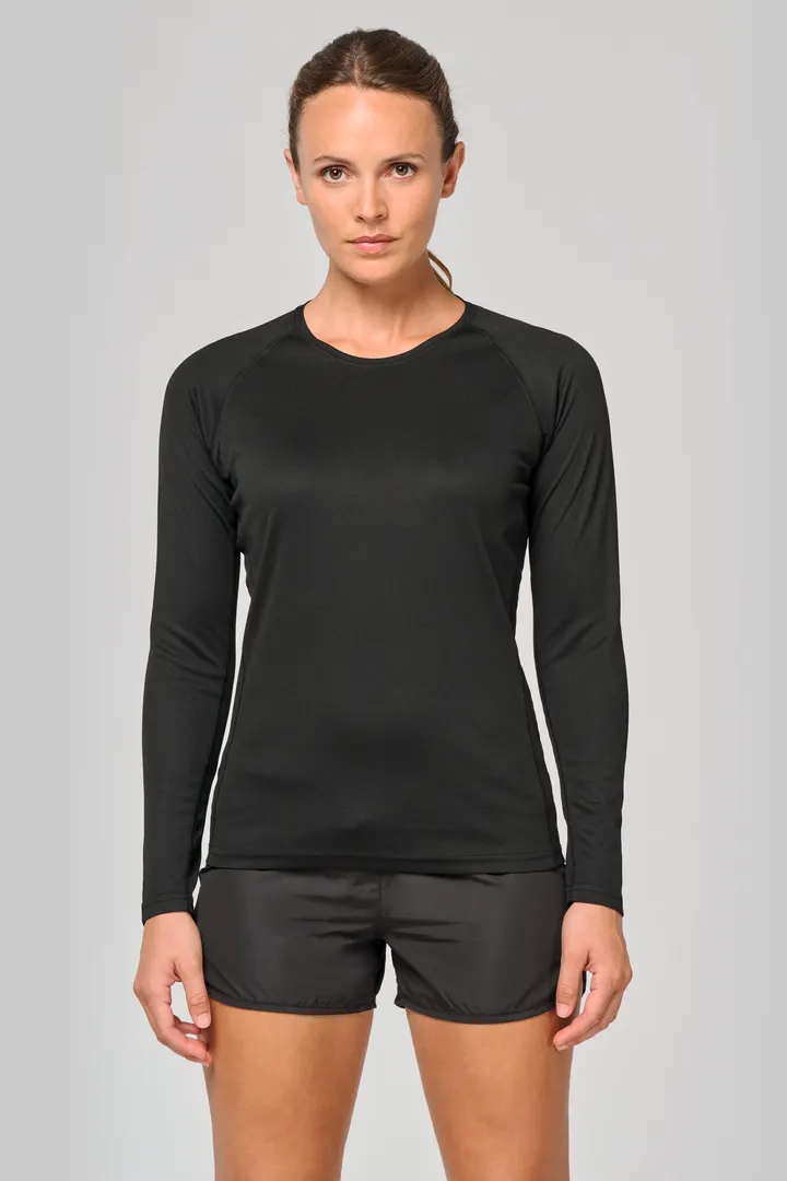 Damen Basic Sport Funktionsshirt Langarm 3