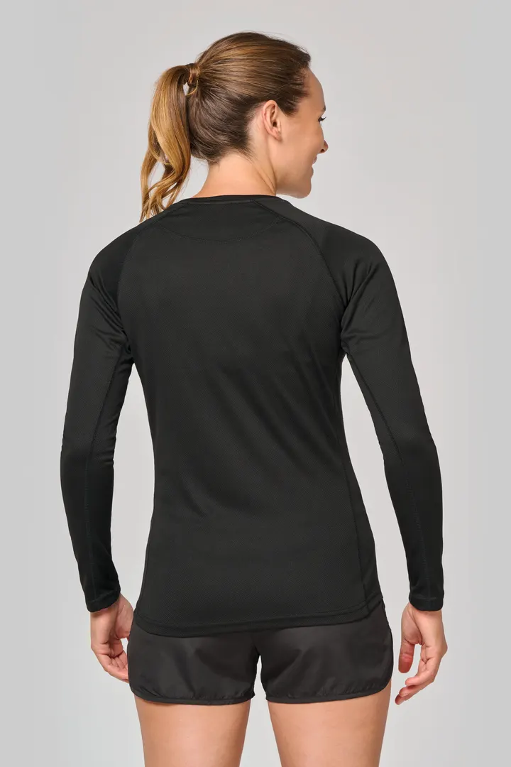 Damen Basic Sport Funktionsshirt Langarm 5