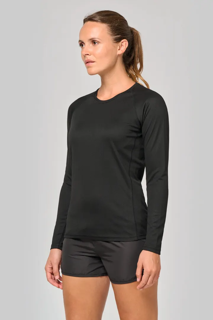 Damen Basic Sport Funktionsshirt Langarm 8