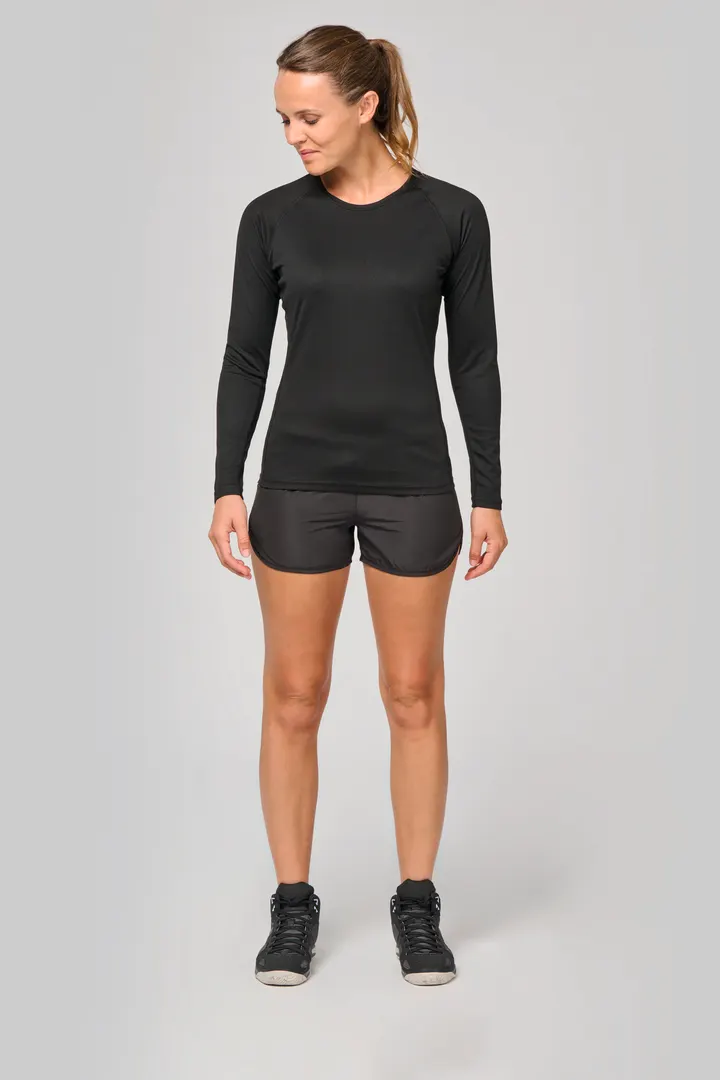 Damen Basic Sport Funktionsshirt Langarm 11