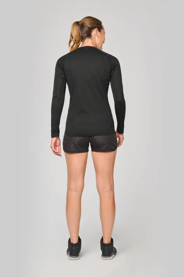 Damen Basic Sport Funktionsshirt Langarm 17