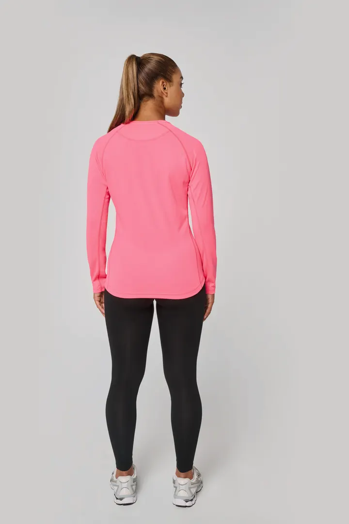 Damen Basic Sport Funktionsshirt Langarm 4