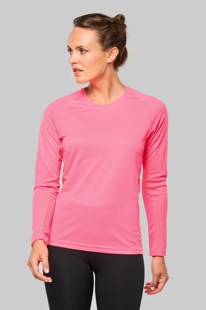 Damen Basic Sport Funktionsshirt Langarm 9