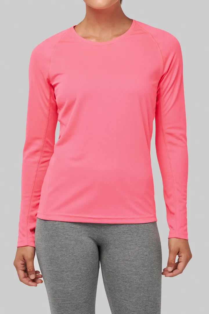 Damen Basic Sport Funktionsshirt Langarm 23