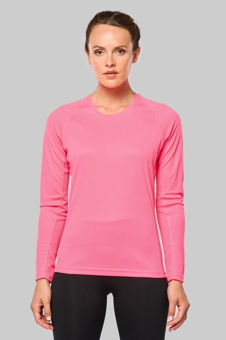 Damen Basic Sport Funktionsshirt Langarm 2