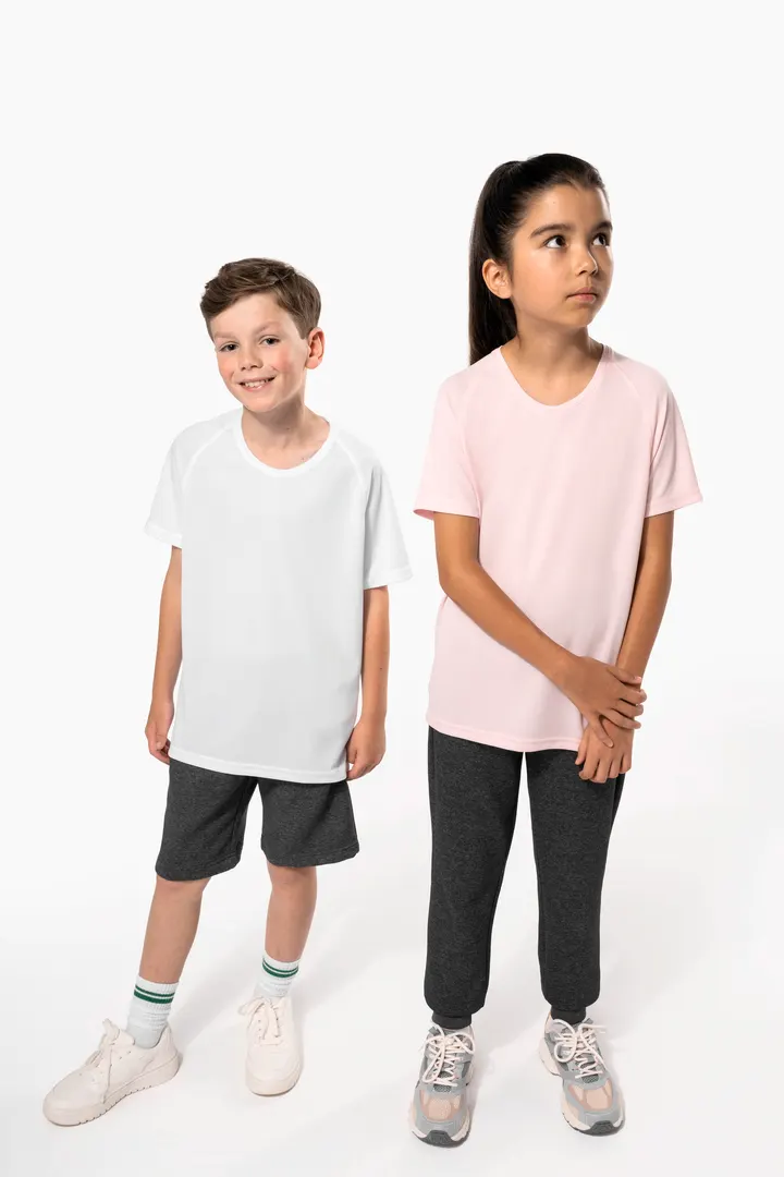 Kinder Basic Sport Funktionsshirt Kurzarm 10