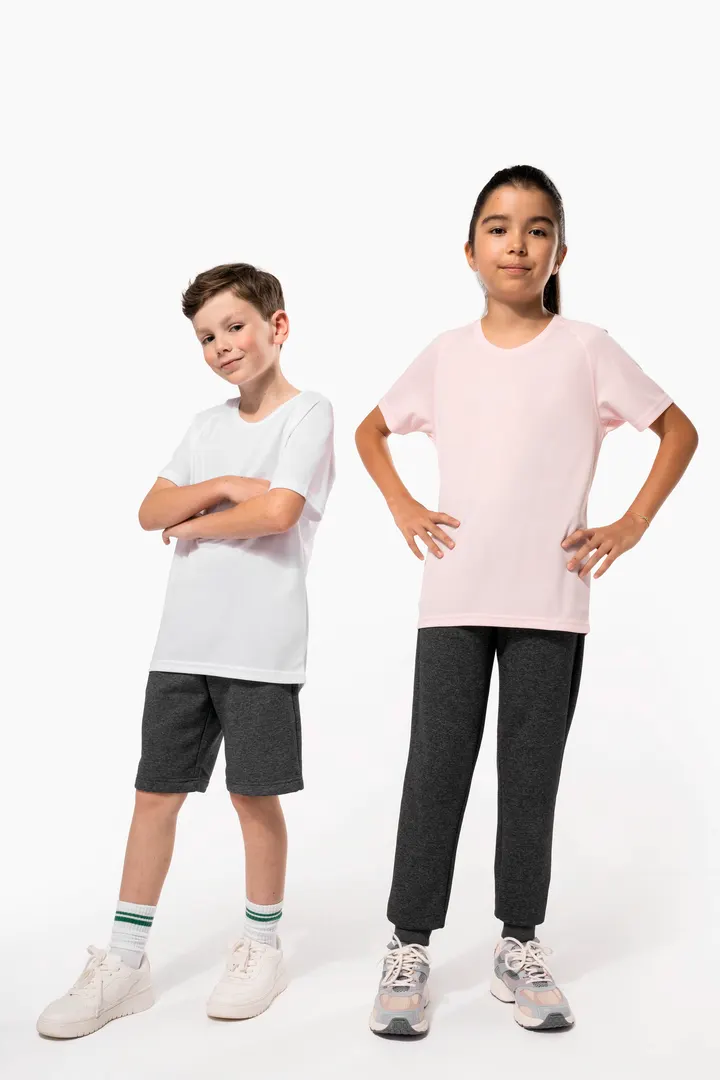 Kinder Basic Sport Funktionsshirt Kurzarm 11