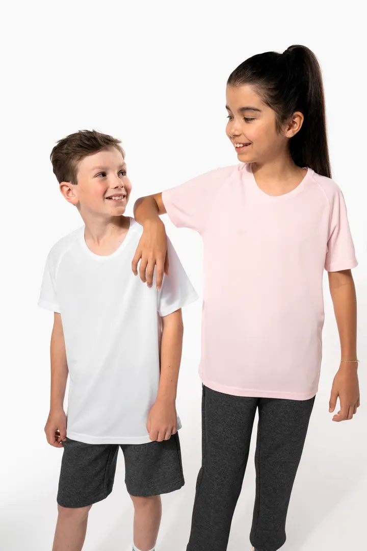Kinder Basic Sport Funktionsshirt Kurzarm 12