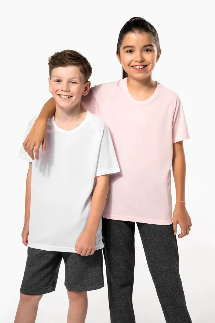 Kinder Basic Sport Funktionsshirt Kurzarm 13