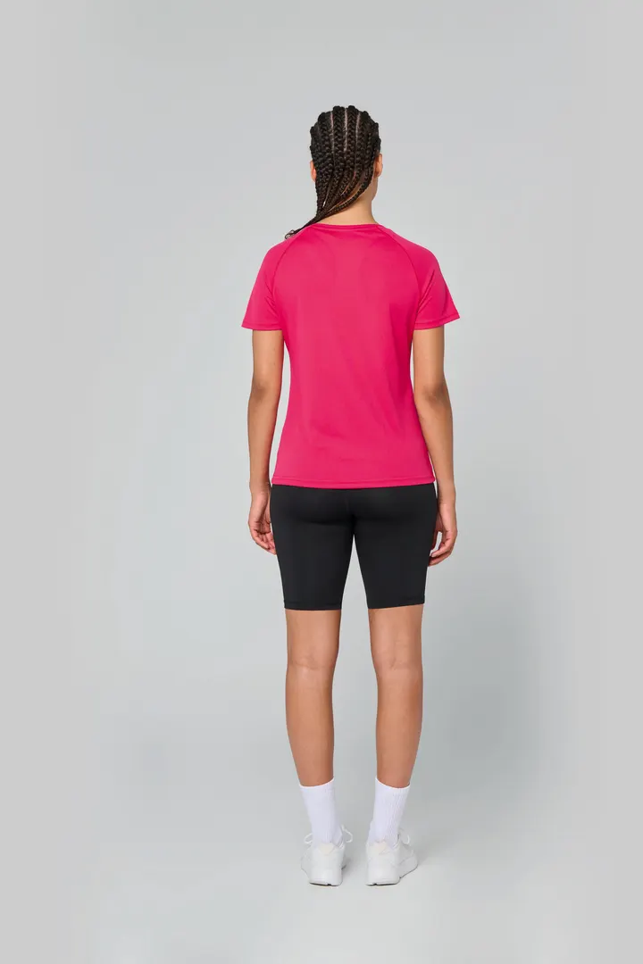 Damen Kurzarm-Sportshirt mit V-Ausschnitt 5