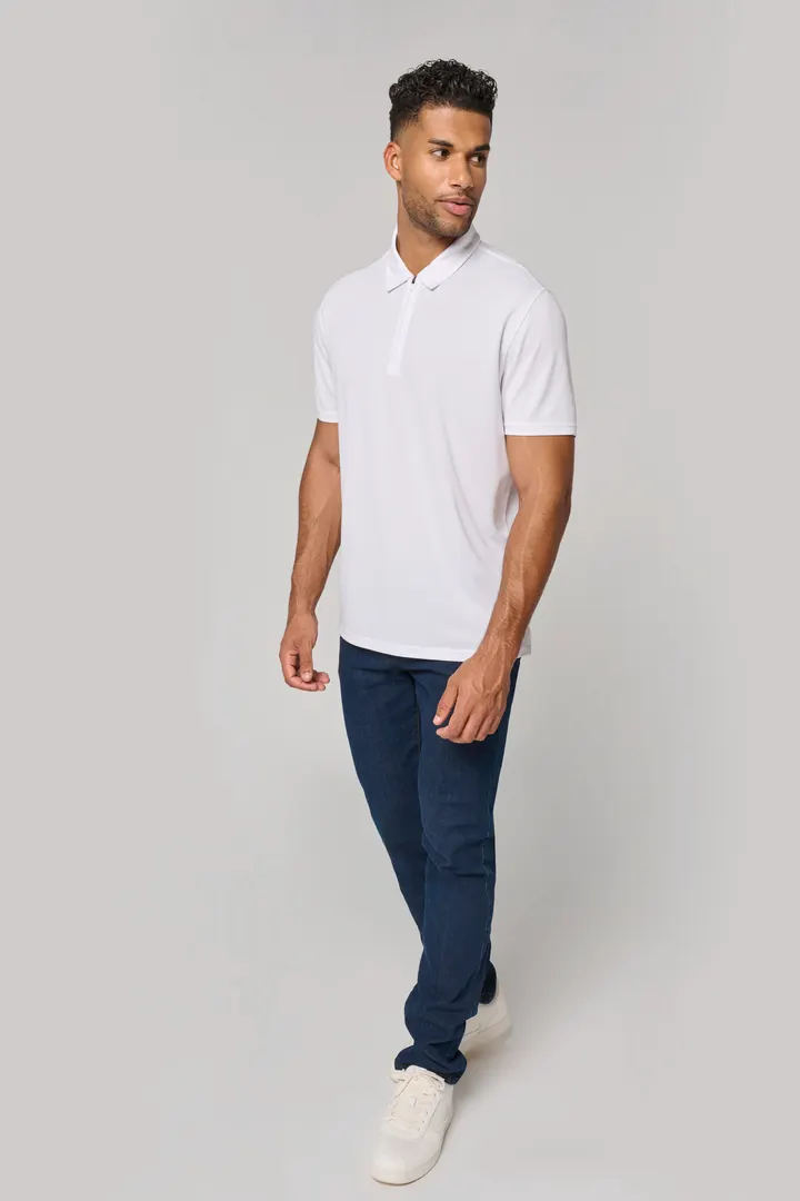 Herren Sport-Poloshirt mit 1/4-Reißverschluss 22