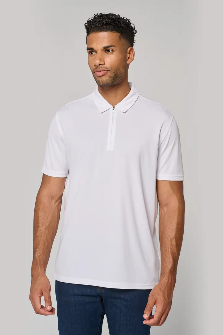 Herren Sport-Poloshirt mit 1/4-Reißverschluss 23