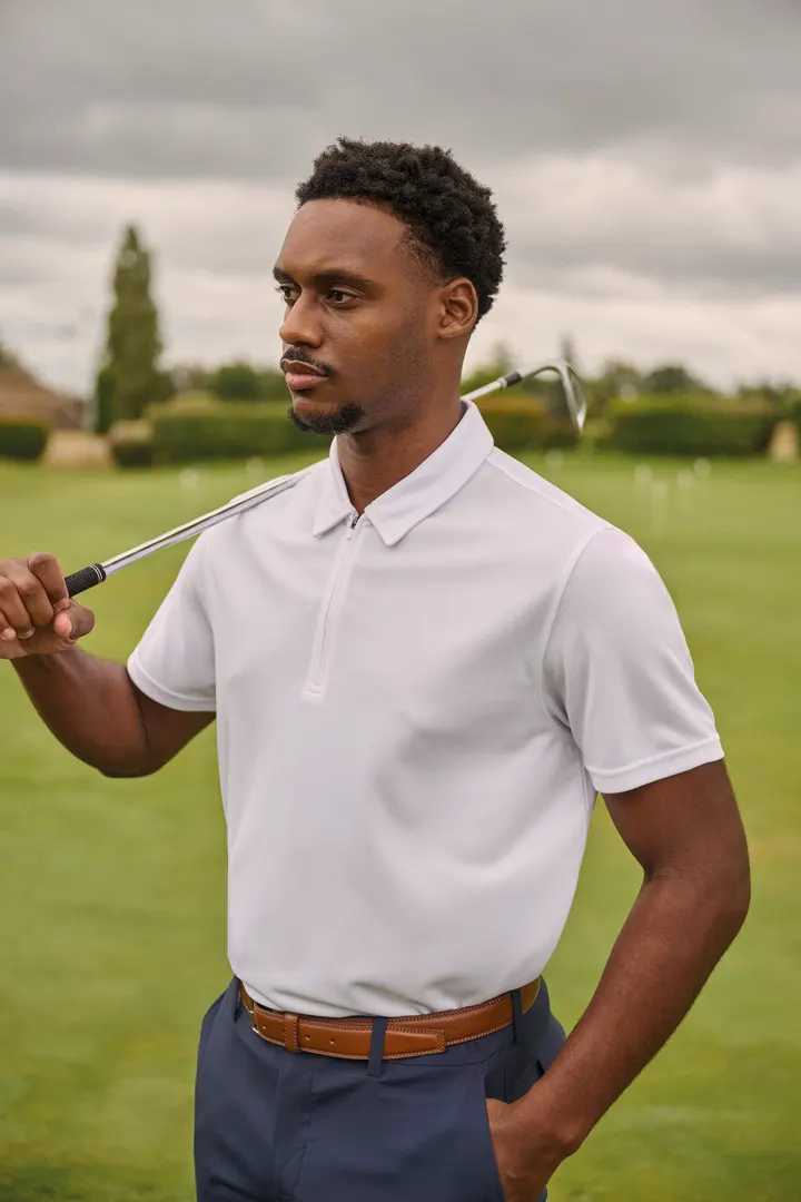 Herren Sport-Poloshirt mit 1/4-Reißverschluss 27