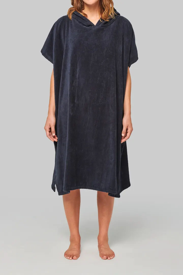 Poncho éponge à capuche unisexe 1