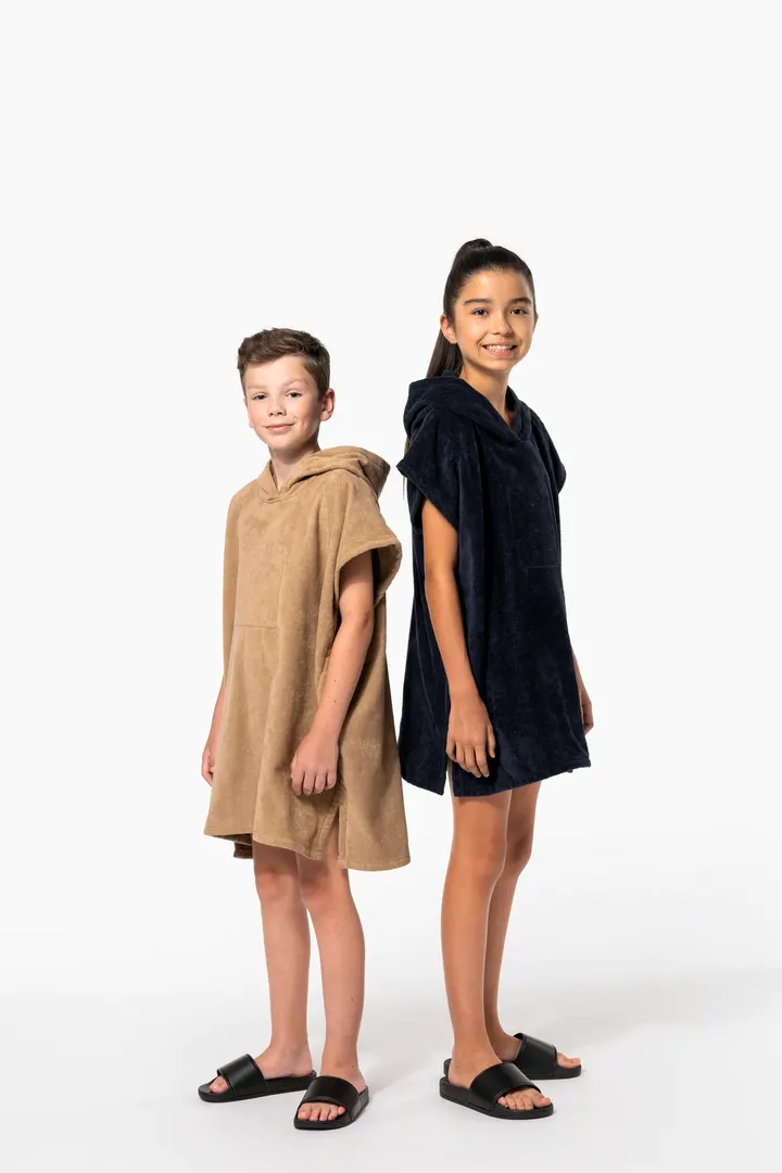 Kinder-Frottee-Poncho mit Kapuze 26