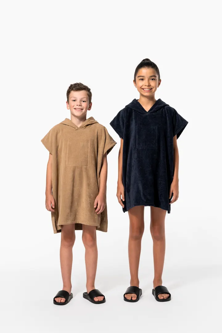 Kinder-Frottee-Poncho mit Kapuze 28