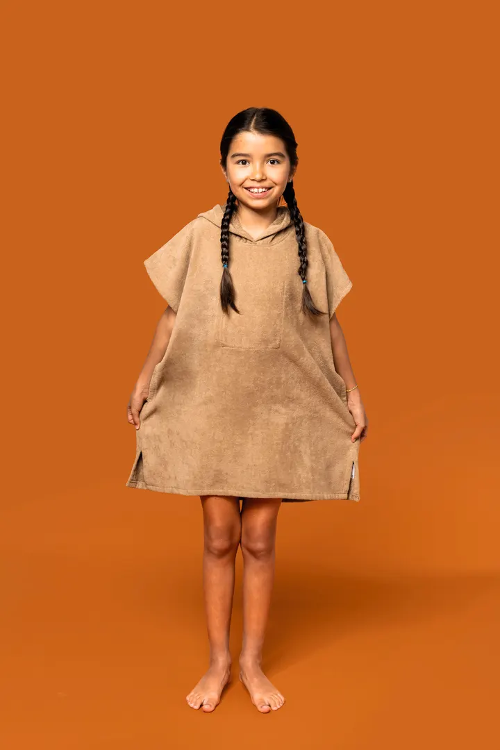 Kinder-Frottee-Poncho mit Kapuze 34
