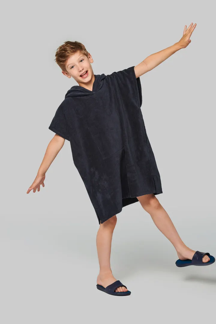 Kinder-Frottee-Poncho mit Kapuze 16
