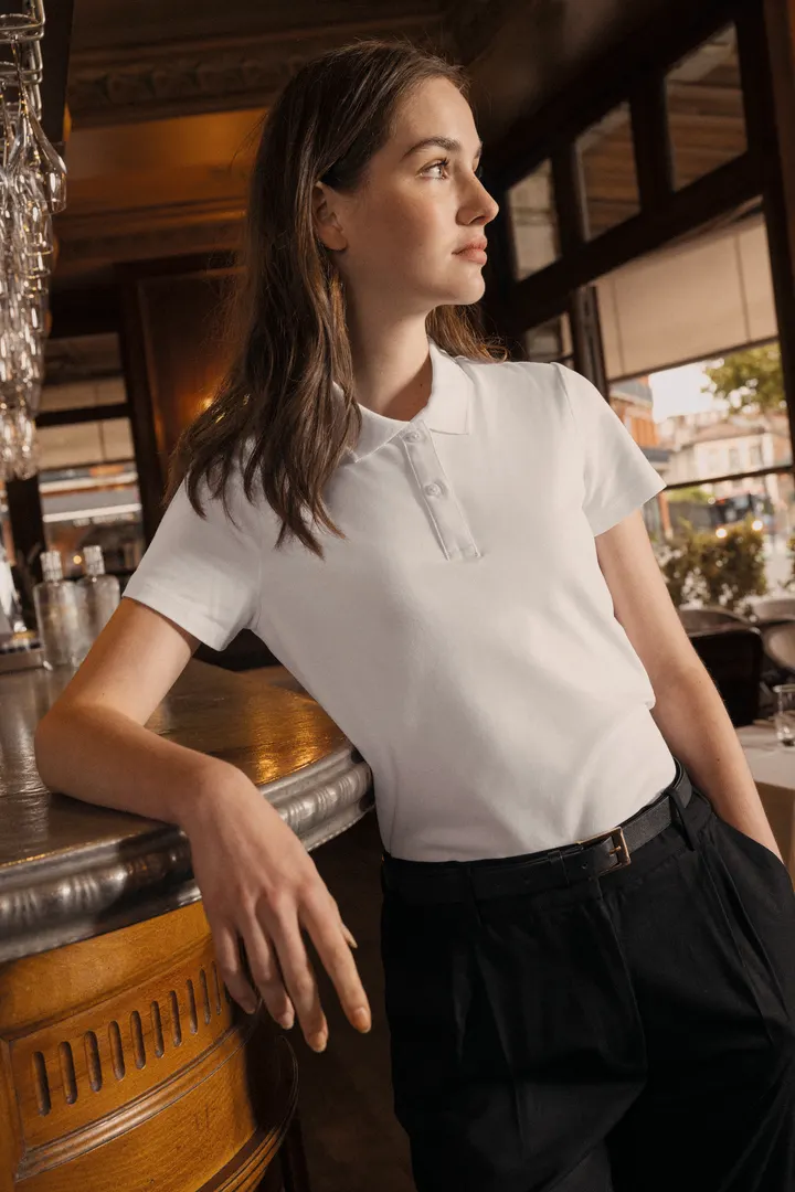 Polo Supima® manches courtes femme 14