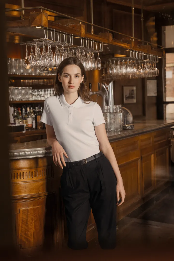 Polo Supima® manches courtes femme 16