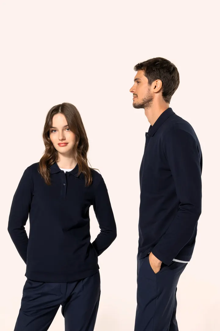 Polo Supima® manches longues femme 14