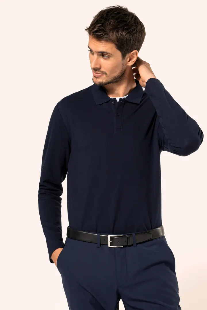 Supima® Herren-Polohemd mit langen Ärmeln 21