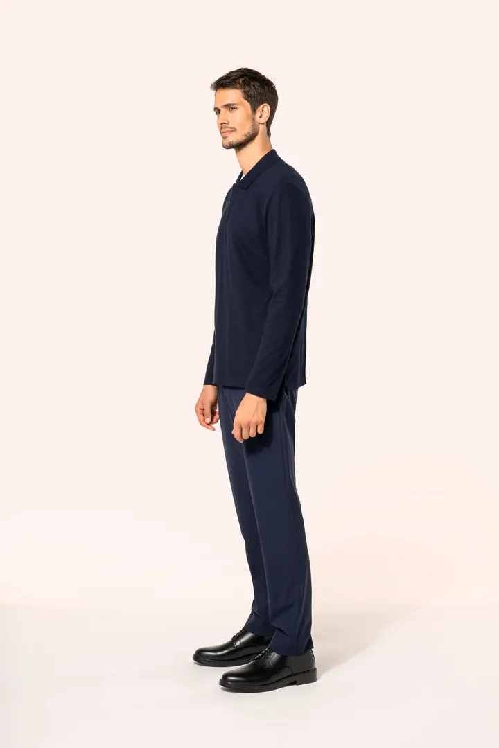 Supima® Herren-Polohemd mit langen Ärmeln 23