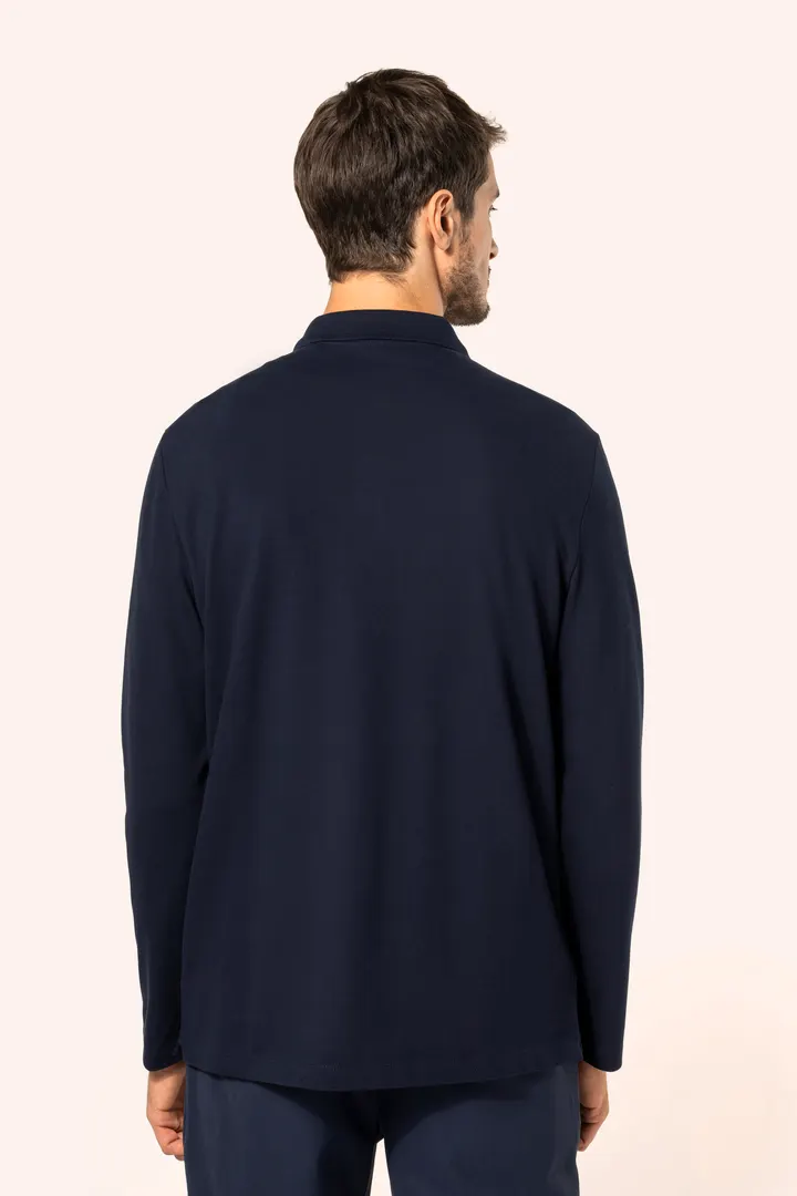 Supima® Herren-Polohemd mit langen Ärmeln 5