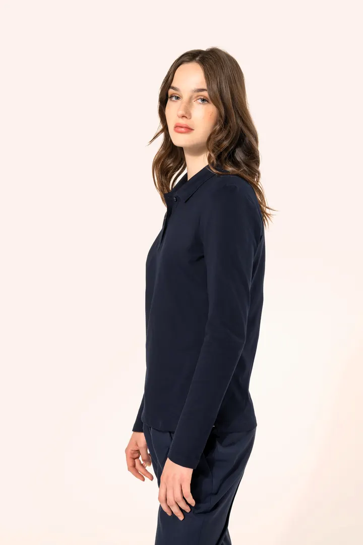 Polo Supima® manches longues femme 8