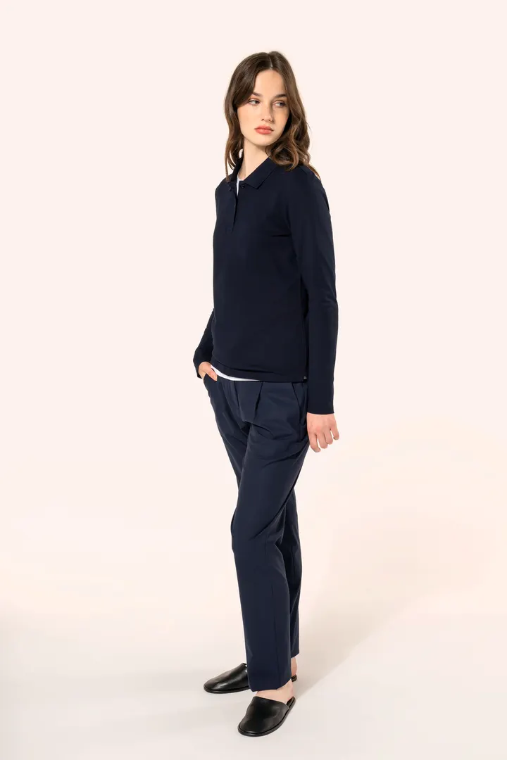 Polo Supima® manches longues femme 4