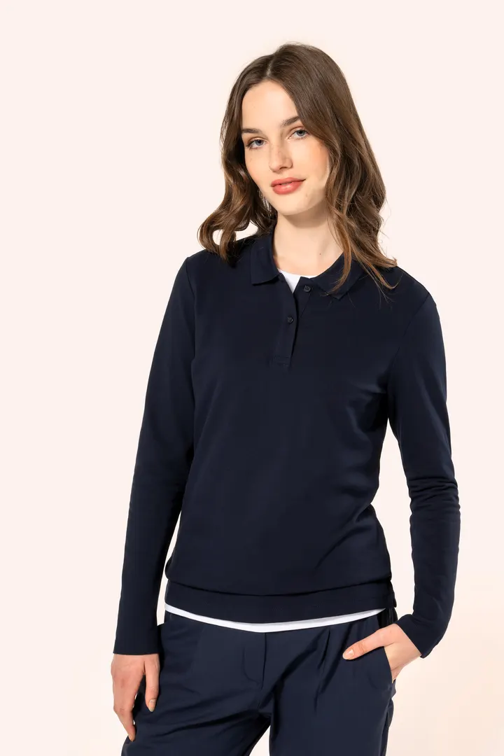 Polo Supima® manches longues femme 5