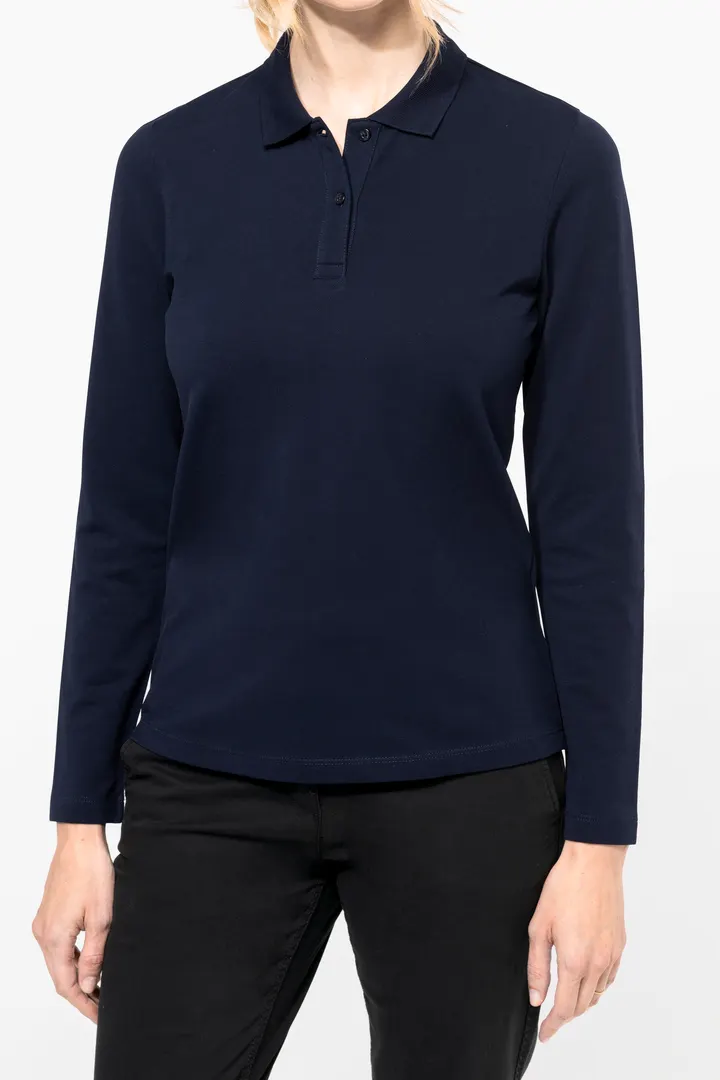 Polo Supima® manches longues femme 1
