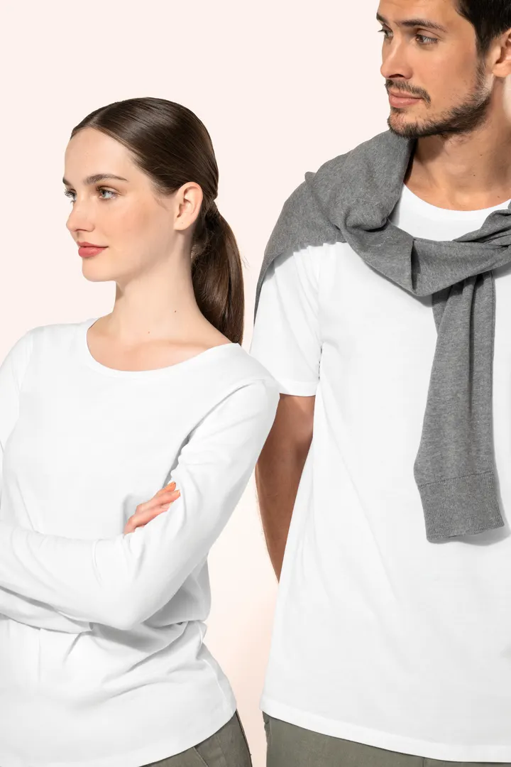 Supima® Damen-T-Shirt mit Rundhals ausschnitt und kurzen Ärmeln 13