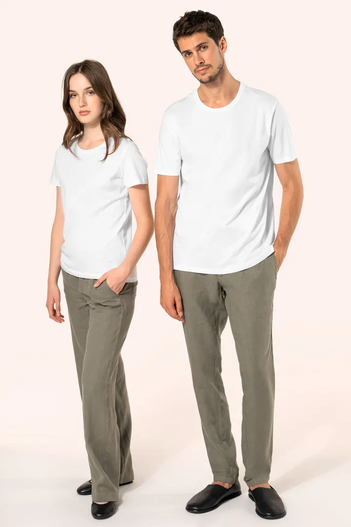 Supima® Damen-T-Shirt mit Rundhals ausschnitt und kurzen Ärmeln 15