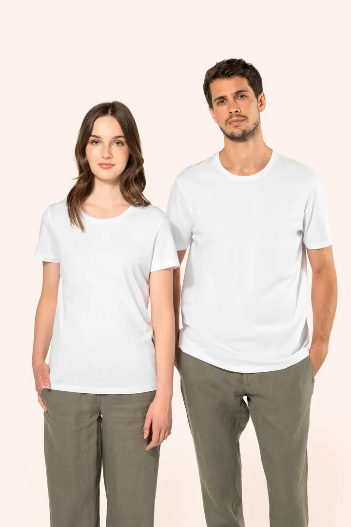 Supima® Damen-T-Shirt mit Rundhals ausschnitt und kurzen Ärmeln 16