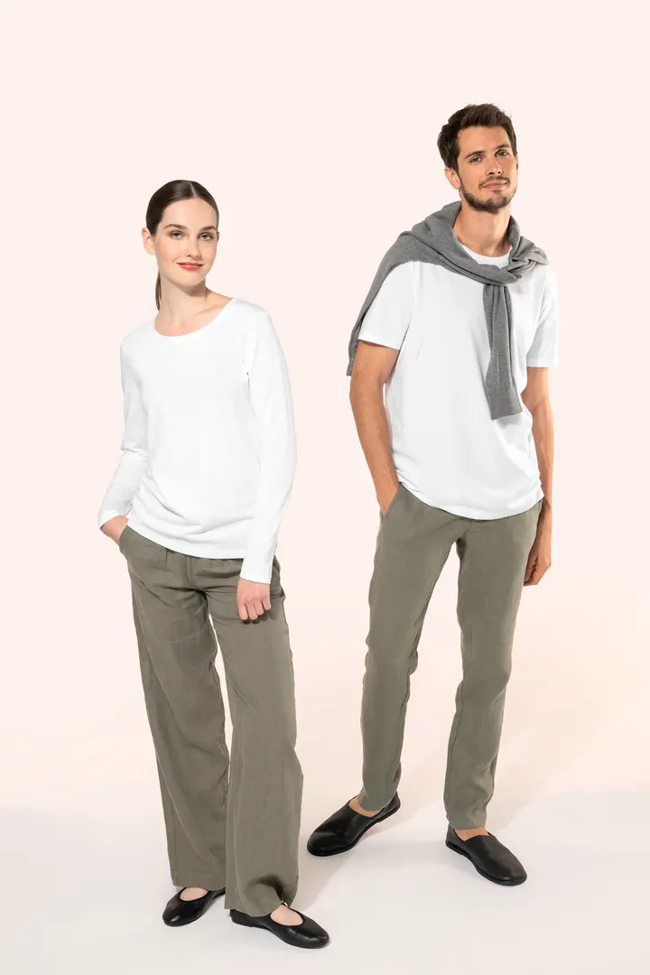 Supima® Damen-T-Shirt mit Rundhals ausschnitt und kurzen Ärmeln 17