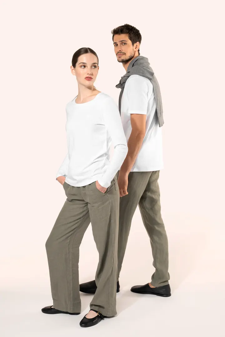 Supima® Damen-T-Shirt mit Rundhals ausschnitt und kurzen Ärmeln 19